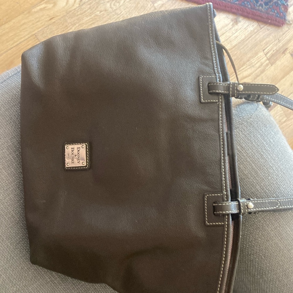 Dooney & Bourke Brown and Cream Elegant Tote
